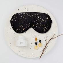 Townssilk 100% Silk Sleep Mask With Adjustable Straps, Comfortable And Super Soft Eye Mask Ultimate Sleep Aid, Blindfold Silver Star - trăng vàng - Xem 6