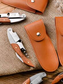 Customized Stainless Steel Bottle Opener, Red Opener Multi-Functional Portable Tools, Party, Birthday Decoration, Gift For Father,Home Refresh,Creative Carvings - Brown - View 3