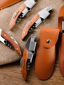 Customized Stainless Steel Bottle Opener, Red Opener Multi-Functional Portable Tools, Party, Birthday Decoration, Gift For Father,Home Refresh,Creative Carvings - Brown - View 7