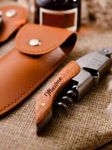 Customized Stainless Steel Bottle Opener, Red Opener Multi-Functional Portable Tools, Party, Birthday Decoration, Gift For Father,Home Refresh,Creative Carvings - Brown - View 6