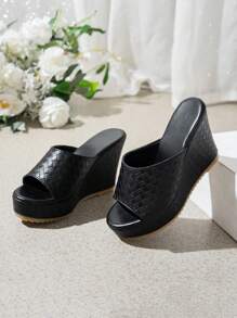 2025 Summer Women's Wedge Heel Waterproof Platform Slip-On Sandals, Size Runs Small, Suggest Ordering One Size Up