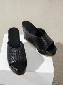 2025 Summer Women's Wedge Heel Waterproof Platform Slip-On Sandals, Size Runs Small, Suggest Ordering One Size Up