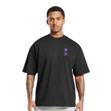 Men's Oversized Streetwear Cotton T-Shirt Ideal For Gym And Sports Round Neck Prints - 黑色 - 查看 2