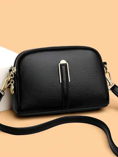 2025新款时尚纯色女士斜挎包正品软皮女士单肩包奢华女式手提包钱包包