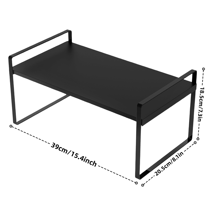 1pc Kitchen Cabinet Storage Rack, Iron Dish Organizer Rack With Multiple Layers, Multifunctional Countertop Storage Shelf, Available In 3 Sizes And 2 Colors