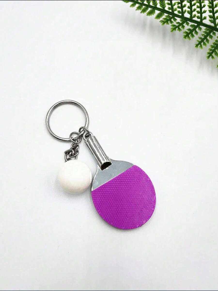 1pc Creative Cute Mini Table Tennis Racket Keychain Paddle Ping Pong
