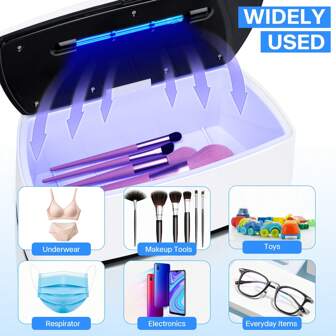 TOEDO Nail Tool Sterilizer,Portable Large USB Sterilization Box High Temperature Cleaning Box For Manicure Salon,Tweezers,Tattoo,Scissors,Jewelry,Phone, Watch,Underwear