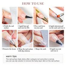 3 合 1 闪光箔指甲延长凝胶，快速延长凝胶指甲油粉色指甲 7ML 指甲延长凝胶抛光，半永久性丙烯酸 Apres 延长凝胶指甲胶 UV 建筑凝胶用于指甲延长美甲美甲 DIY 家庭沙龙礼物女士 - 彩色 - 查看 9