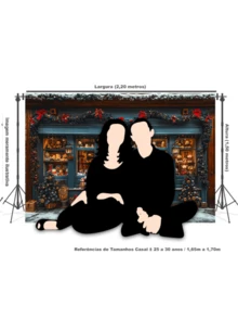 3D Sublimated Fabric Photographic Background Christmas 2.20x1.50 Horizontal - FFF-2275 - 查看 5