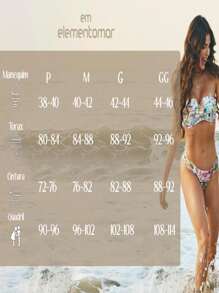 Basic Triangle Bikini Top With Removable Pads Print 38 - ELEMENTOMAR - 彩色 - 查看 5