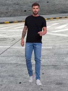 Men's Jeans Zipper Lycra Jeans Color Medium Stretch Manufacturers Special Prices Direct - Rửa trung bình - Xem 5