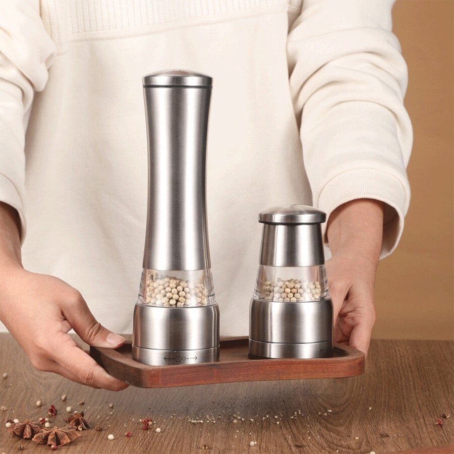 2In1 Stainless Steel Pepper & Coffee Grinder Manual Spice Mill With