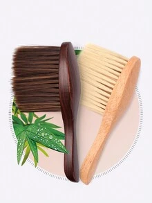 Salon Soft Hair Brush, Fiber Hair Sweep Brush With Wooden Handle, Suitable For Barber Shop - Multicolor - View 7