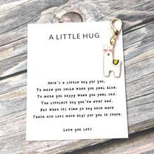 1 件/2 件小口袋拥抱卡、加油卡、迷你羊驼钥匙扣、充满甜蜜想法的迷人礼物、鼓励卡、送给朋友和家人的生日礼物、圣诞袜礼物、新年礼物、情人节礼物 - 彩色 - 查看 2