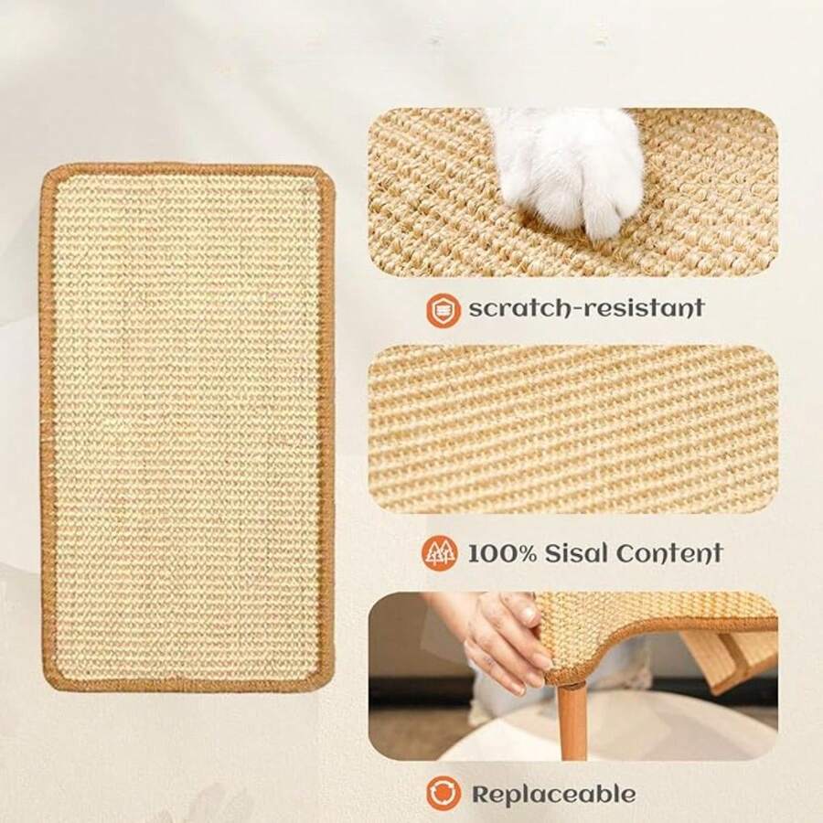 1Pc,Sisal Cat Scratchers ,WearResistant Cat Sofa Protector And Cat Bed