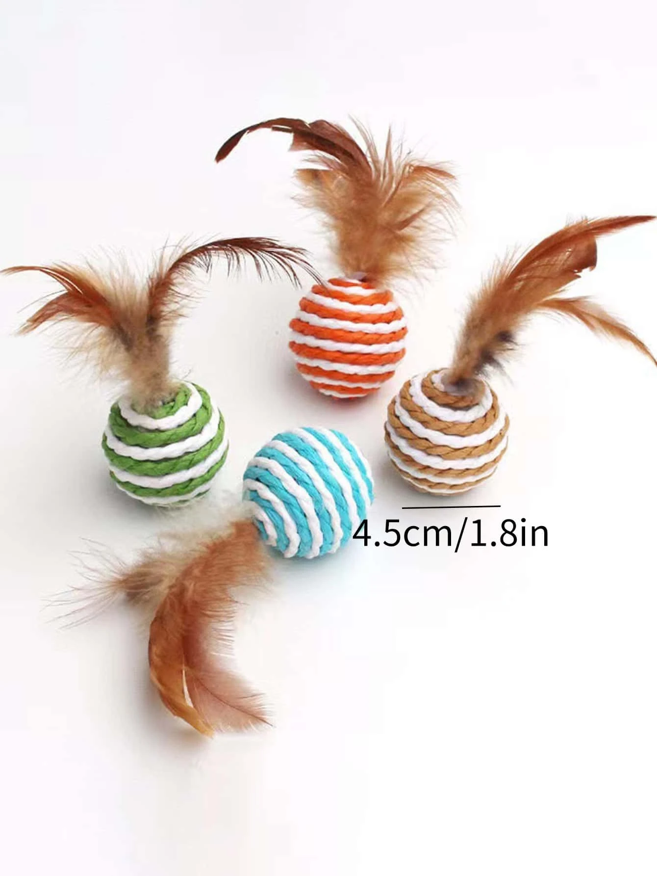 10 Stück Katzen-Spielzeug Rattan-Bälle - Bunt, Langlebig & Perfekt Für Indoor-Katzen