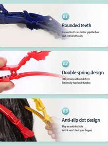 WANMEI 12件套发夹套装，适合蓬松卷发，包含鳄鱼夹和亮面发夹，多种颜色可选。鳄鱼夹，无缝鸭嘴夹，带孔，适合女性，纯色鳄鱼夹，用于发型设计和分区。女士和女孩美发造型配件，沙龙美发用品，美发工具，美发产品和配件，美容旅行必备，返校季，旅行度假必备。