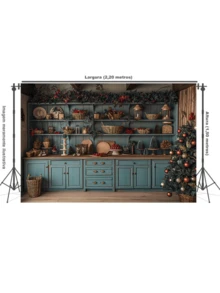 3D Sublimated Fabric Photographic Background Christmas 2.20x1.50 Horizontal - FFF-2271 - 查看 2