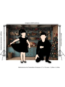 3D Sublimated Fabric Photographic Background Christmas 2.20x1.50 Horizontal - FFF-2271 - 查看 4