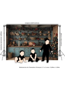3D Sublimated Fabric Photographic Background Christmas 2.20x1.50 Horizontal - FFF-2271 - 查看 3