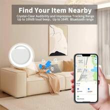RSH 4 Confezioni di Tracker Multifunzione Smart (solo per iOS), Tag Bluetooth senza fili compatibile con Apple Find My (solo per iOS), protezione della privacy, batteria sostituibile, per borse, chiavi, biciclette, portafogli (Android non supportato)