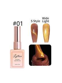LYTTOA 15ml/1 件磁性猫眼指甲油，金色闪光磁性指甲油，适合 DIY 家庭美甲和礼物，适合女性 - 彩色 - 查看 11