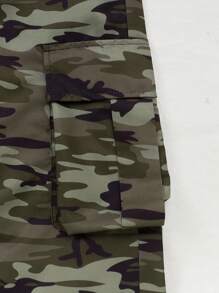 2pcs Fashionable Camo Print Pants Set For Tween Girl - Multicolor - View 10