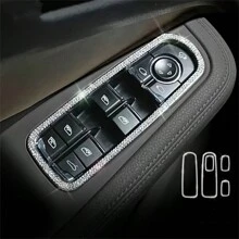 Pegatinas decorativas de coche con cristal y strass - 0,5 cm * 100 cm, Cubierta interior de auto, Accesorios de decoración de coche para niñas, Accesorios brillantes para personalizar el interior del vehículo - L9M0 - Multicolor - Ver 9