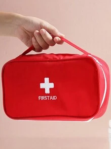 1個附手把急救包(僅含急救包，不含工具與)多用途緊急用品袋 旅行醫療生存包 適合戶外探險、居家、車用、旅行、海邊度假、返校必備 - 紅色 - 查看 5