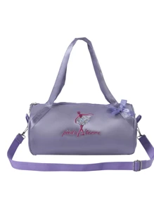 Bolso de danza lindo, bolso de ballet de hombro, mochila de danza cruzada, mochila de ballet y danza de moda - Morado - Ver 2