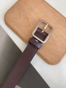 1 chiếc thắt lưng da PU cổ điển thanh lịch giản dị dành cho nữ có chi tiết thiết kế, thắt lưng denim trang trí, cạp quần rộng đơn giản màu đen, thắt lưng quần cá nhân hóa theo phong cách thẩm mỹ Ins, nữ - nhiều màu - Xem 13