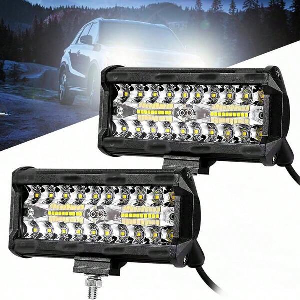LED-Lichtleiste, 6,5 Zoll, 240 W, ultrahohe Helligkeit 6000 K, LED-Nebelscheinwerfer, IP68 und Spot-LED-Arbeitsscheinwerfer für Traktoren, LKWs, Autos, Offroad, UTV, SUV, Bootslichtgehäuse.