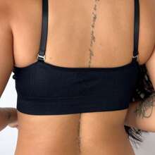 HOPE/LUPO FABRIC TOP BRA WITHOUT MULTICOLOR SEAM - 黑色 - 查看 2