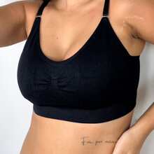 HOPE/LUPO FABRIC TOP BRA WITHOUT MULTICOLOR SEAM - 黑色 - 查看 1