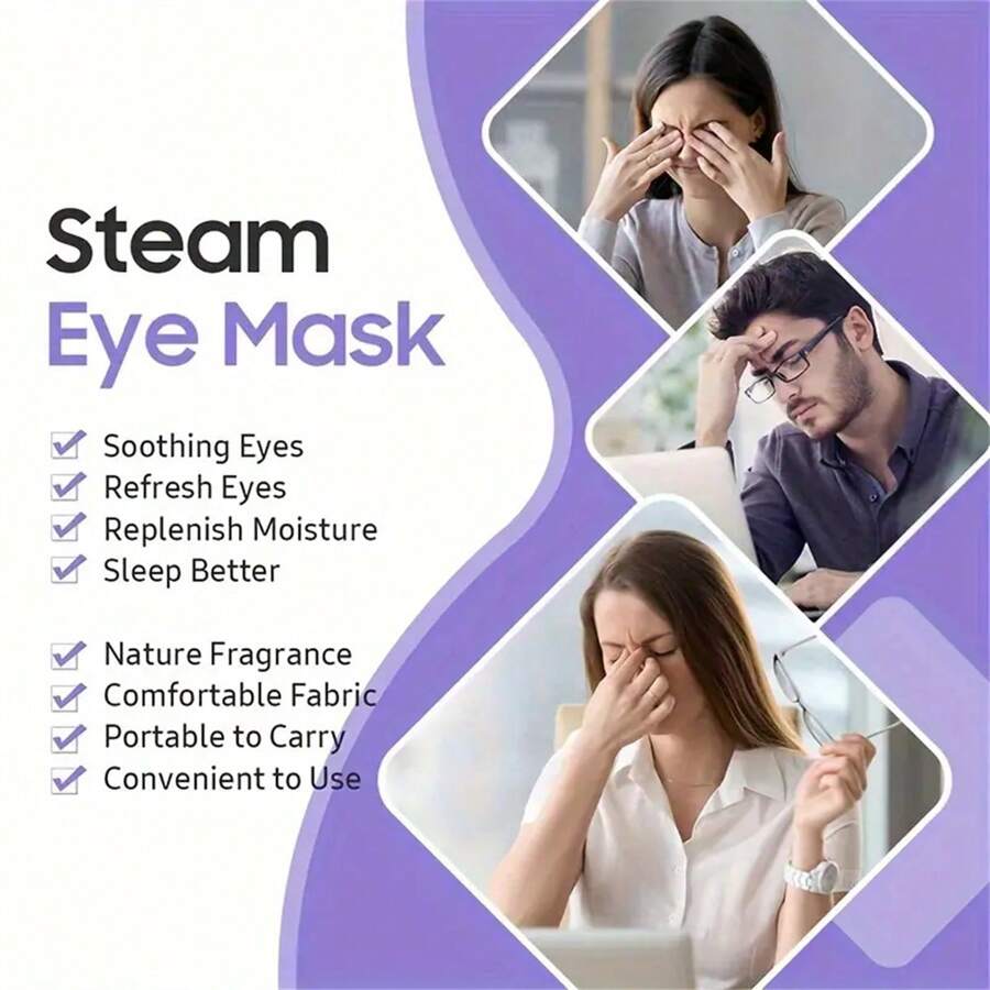 6/30pcs Artemisia T Steam Eye Mask, SelfHeating Sleep Eye Patch, One