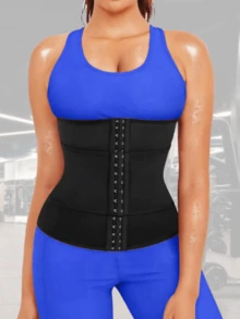 MELERIO Đai nịt bụng cho nữ Sweat Waist Trimmer Trainer Xông hơi Corset Đai tập luyện Đai bụng Đai quấn bụng Đai định hình cơ thể Đai nịt bụng thể thao - Màu xanh lam - Xem 6