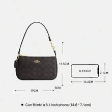 Mother's Day Shoulder Bags Nolita 19 Shoulder Bag Women Underarm Bag Ladies Cute Purses And Bags Women Coach Bags Shoulder Bag In Blocked Signature Canvas,2026 Mother's Day Gifts,Gift For Her,CW426 - 黑色 - 查看 7