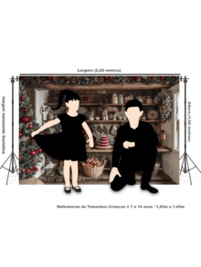 3D Sublimated Fabric Photographic Background Christmas 2.20x1.50 Horizontal - FFF-2274 - 查看 4