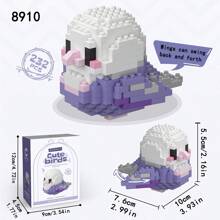 1 件可爱小鸟拼接微粒积木玩具，迷你鹦鹉形状桌面装饰收藏品，创意 DIY 拼装积木动物模型家居桌面装饰，很棒的圣诞节/万圣节/新年/情人节/儿童生日礼物，男孩玩具，儿童玩具，儿童玩具，女孩玩具 - 彩色 - 查看 19