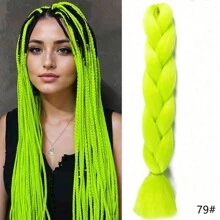 合成大号编织发渐变色大号辫子接发 1 件，适用于扭纹钩编编织发耐热高温纤维 24 英寸，万圣节角色扮演装扮时尚派对圣诞新年礼物