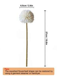 1 件/4 件/8 件人造菊花球花蒲公英绣球花花束礼物送给朋友新娘婚礼花束装饰适用于家庭办公室咖啡馆派对婚礼、假植物、秋季装饰、房间、书桌、花园装饰、房间装饰用品、房间装饰 - 彩色 - 查看 2