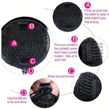 10-26 Inch Body Wave Drawstring Ponytail Human Hair Extensions 100% Real Human Hair Brazilian Remy Clip In For Women Ponytail Natural Color - Natural Black - 查看 5