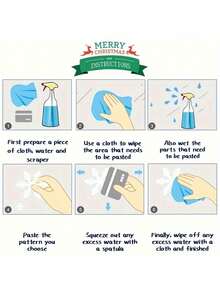 圣诞装饰 1 件随机发货 圣诞双面贴纸 - 可重复使用的塑料贴纸用于节日装饰，经典节日图案适用于墙壁、窗户、玻璃和门 - 包括圣诞老人、雪人、花环、树木、新年设计 - 非常适合 DIY 派对装饰 - 彩色 - 查看 11