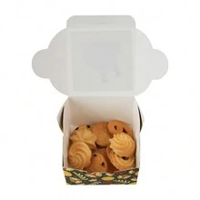 12/24PCS Thanksgiving Autumn Cookie Boxes, Bulk 12 Variety Pack, Holiday Pastries Boxes, Bakery Treat Boxes, Candy And Cookie Boxes For Gift Giving, Autumn Packaging Containers - Multicolor - View 4