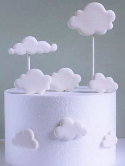 6/12/18pcs Cloud Cake Decoration EVA Sponge Cloud Birthday Cake Card Cake Decoration Supplies