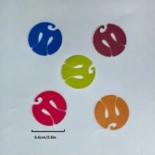 10 件套多用途袜夹 袜子固定环 袜子收纳器 分类锁 夹 衣夹 5 种颜色混装 - 彩色 - 查看 4