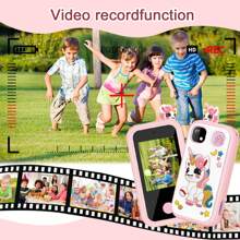 Juguete teléfono inteligente para niños, juguete teléfono para niños con pantalla táctil HD y cámara dual tipo unicornio, cámara de vídeo digital HD con funda protectora de silicona, juguetes de aprendizaje, regalos de Navidad y cumpleaños para niñas de 6 a 12 años