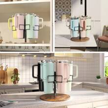 40 Oz Cup Organizer And Storage, Rotating Tumbler Holder, Water Bottle Rack For Kitchen Organization, Easy To Access, Equipped With Non-Slip Pad (Black) - 黑色 - 查看 7