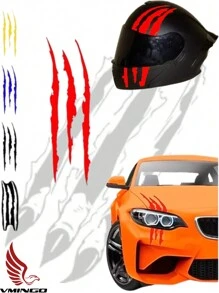 Vmingo Calcomania Arañazo Garra Animal Agresivo Faro Universal Auto Sticker Reflejante Camioneta Motocicleta Vinil Decoración Automovil Tunning Pegatina Protector Adhesivo Decorativo Vmingo Mexico - Rojo - Ver 2