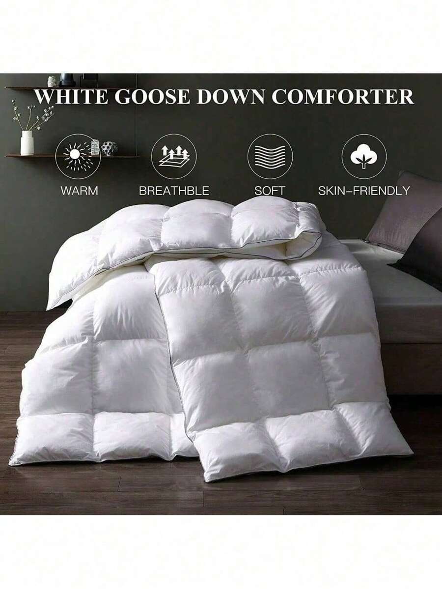 LUXURIOUS 1200TC BAFFLE BOX Siberian GOOSE DOWN Comforter SHEIN USA